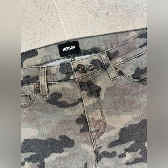 Hudson Nico Midrise Camo Super Skinny Ankle Size 28 - Picture 4 of 14